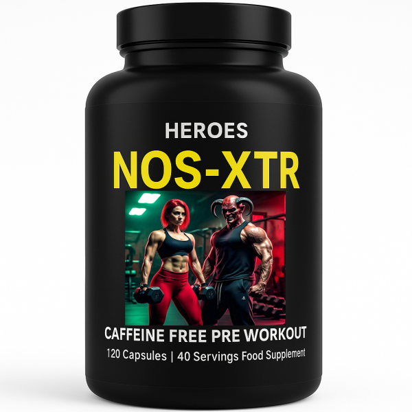 Heroes NOS-XTR™ Caffeine-Free Nitric Oxide Pre-Workout – Ultra Pump & Performance Formula - Image 2