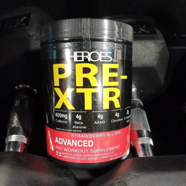 Heroes PRE-XTR Advanced Pre-Workout Supplement Strawberry Lime