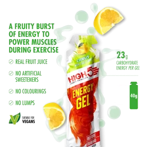 High 5 Energy Gel Citrus for hydration and energy