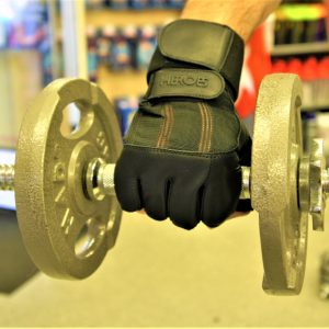 Premium leather wrist support gym gloves
