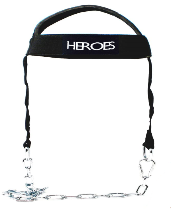 Heroes Head Harness is heavy duty with stainless steel chain, awesome for boxers, martial artists and bodybuilders.