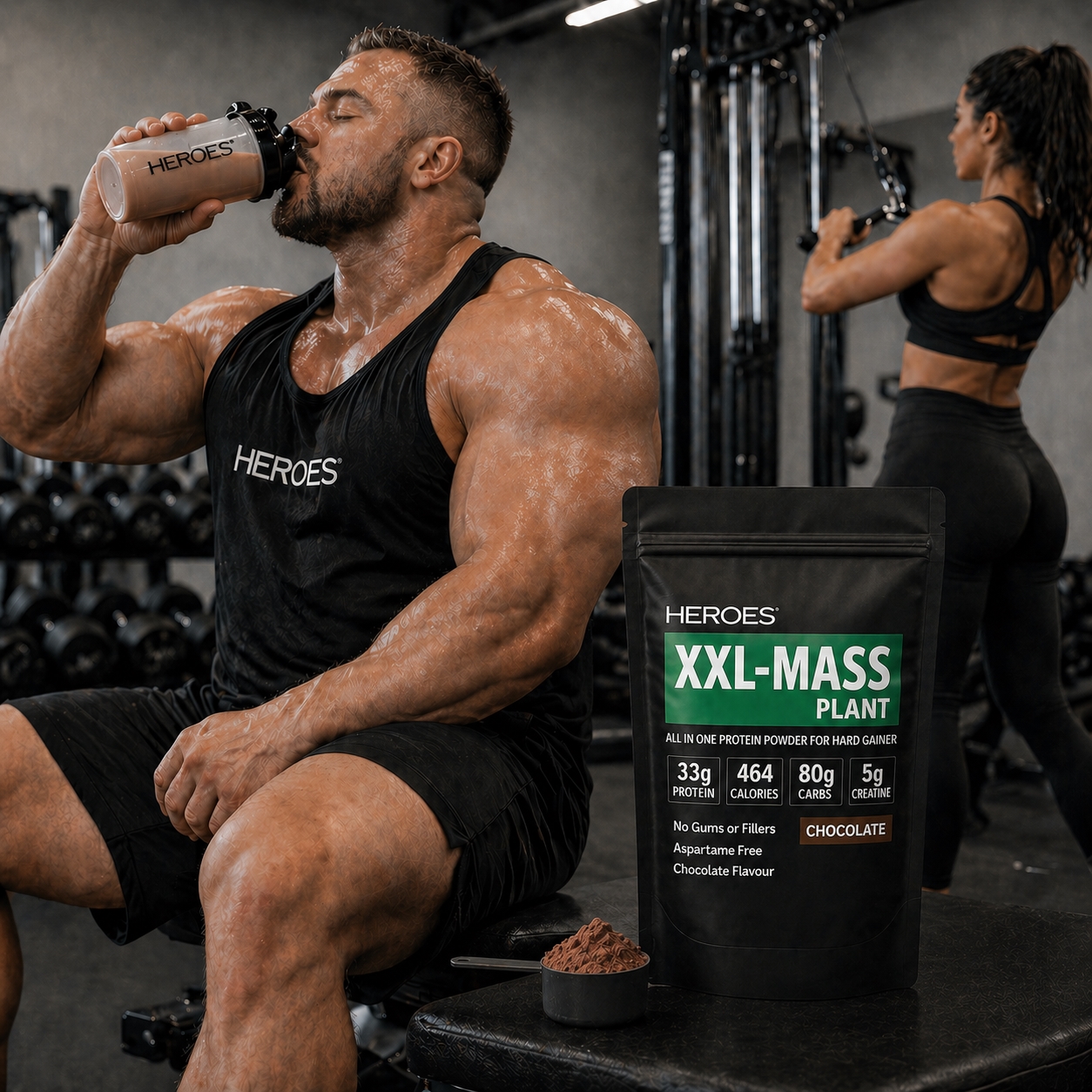 Vegan XXL-MASS Gainer UK | Creatine + Plant Protein