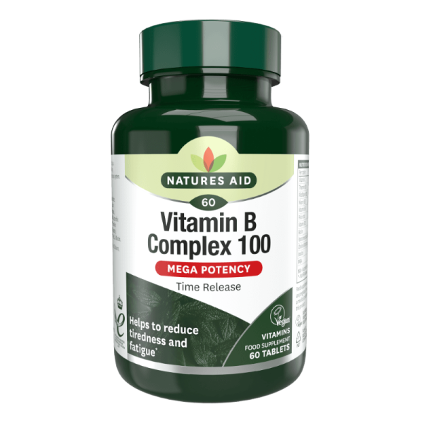 Natures Aid Time Released Vitamin B Complex 100 High Potency