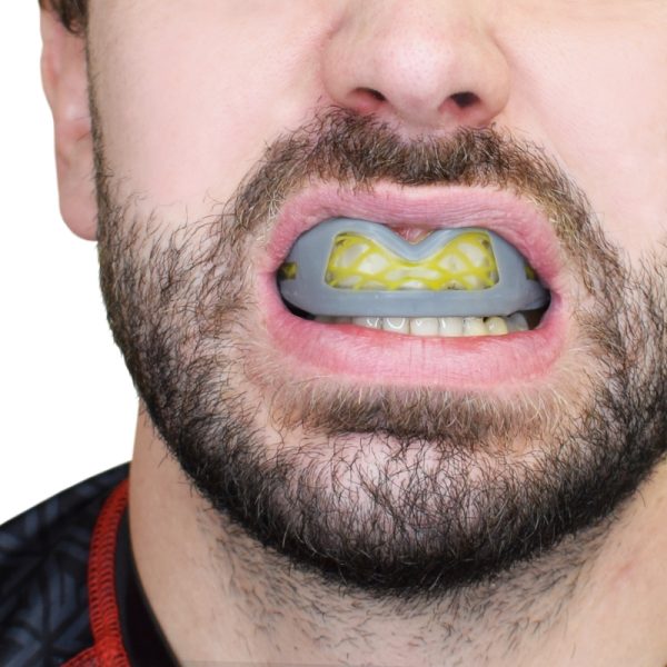 Safejawz Nitro Series Sports Gum Shield in Grey/Yellow