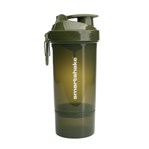 Smartshake Protein Shaker army green with grill and extra compartment