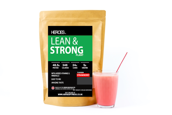 Heroes Plant Based Lean & Strong All In One Muscle Gainer Strawberry