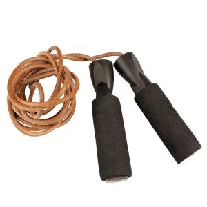Adjustable Weighted Leather Skipping Rope