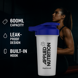 Applied Nutrition leak-proof gym shaker with mesh grill