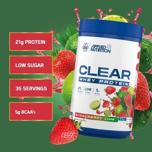 Applied Nutrition Clear Whey Protein Strawberry Lime Bullet Points