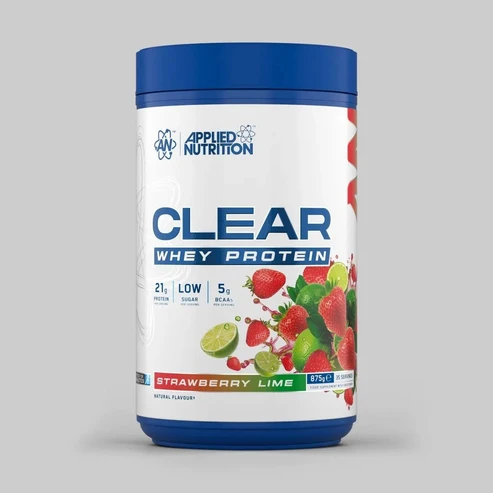 Applied Nutrition Clear Whey Protein Strawberry Lime Flavour Tub white Back Gound