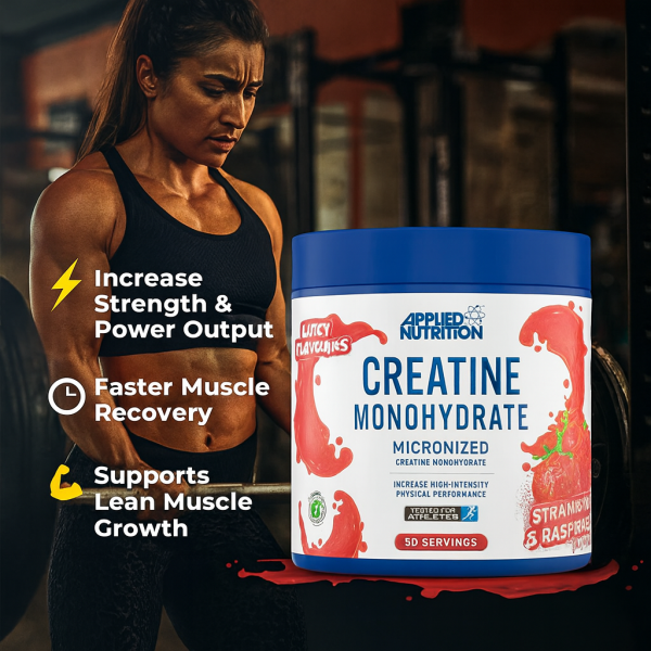 Creatine Monohydrate, Strawberry & Raspberry - 250g main image 1