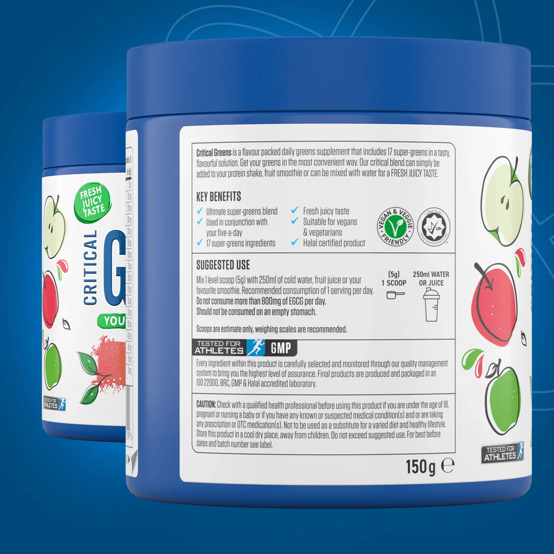 Applied Nutrition Flavoured Super Greens Powder Ingredients Label