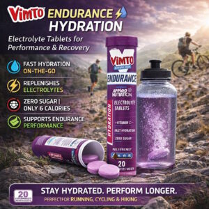 Vimto flavour Applied Nutrition Endurance Hydration Electrolyte Tablets 20 effervescent tabs