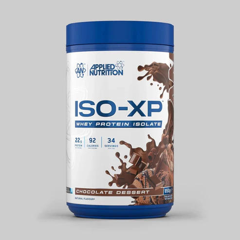 iso-xp whey isolate high protein low sugar formula chocolate dessert flavour