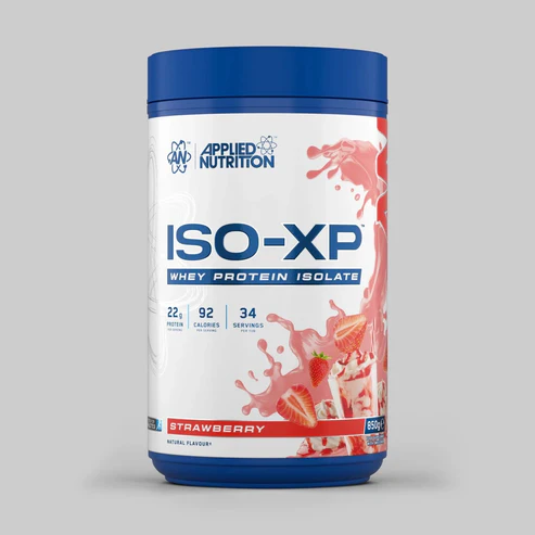 iso-xp whey isolate 850g high protein low sugar formula strawberry flavour